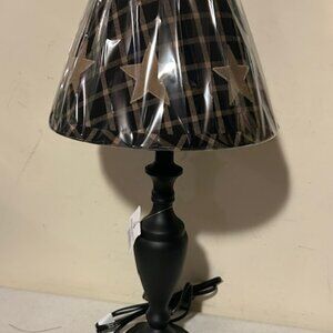 Country small Black Lamp with  Star Shade